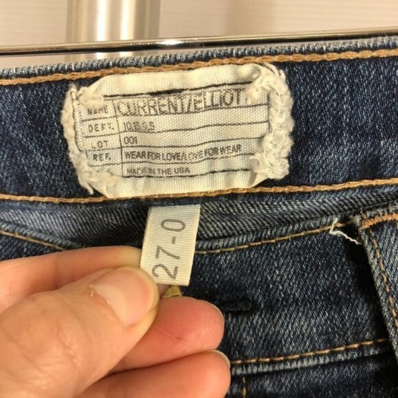 Current/elliott The Skinny Loved Destroyed Denim Jean Sz 27 - Picture 11 of 13